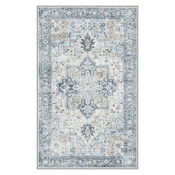 GENIMO Waterproof Boho Indoor Outdoor Rug Non-Shedding, Easy-Care