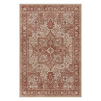 GENIMO Waterproof Boho Indoor Outdoor Rug Non-Shedding, Easy-Care