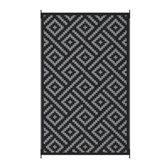 GENIMO Reversible Waterproof Outdoor Rug, Double-Sided Geometric Pattern Plastic Straw Design