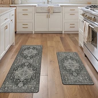 GENIMO 2 pc Kitchen Runner Set , Non-Slip, Washable, Waterproof