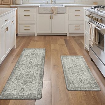 GENIMO 2 pc Kitchen Runner Set , Non-Slip, Washable, Waterproof