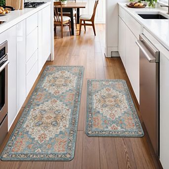 GENIMO 2 pc Kitchen Runner Set , Non-Slip, Washable, Waterproof