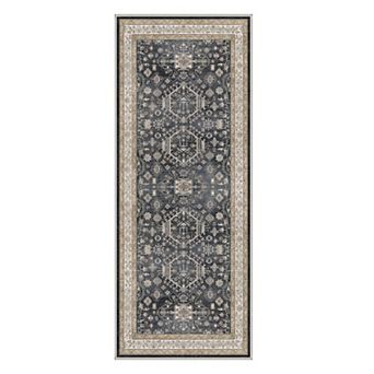 GENIMO Area Rug Machine Washable Non Slip Low Pile Lightweight Indoor Rug for Living Room Bedroom