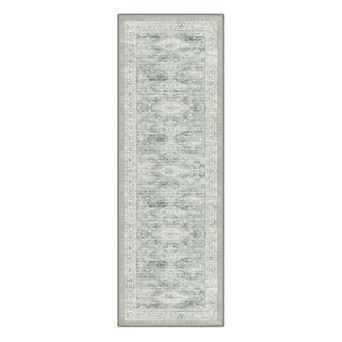 GENIMO Area Rug Machine Washable Non Slip Low Pile Lightweight Indoor Rug for Living Room Bedroom