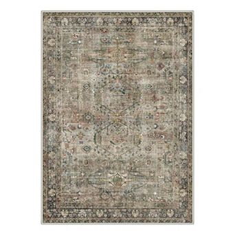 GENIMO Area Rug Machine Washable Non Slip Low Pile Lightweight Indoor Rug for Living Room Bedroom