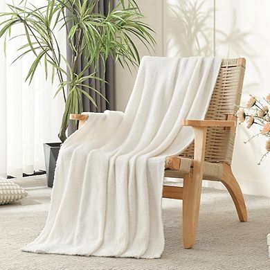 Super Soft Fluffy Throw Blanket, Lightweight Warm Cozy Sofa Blanket