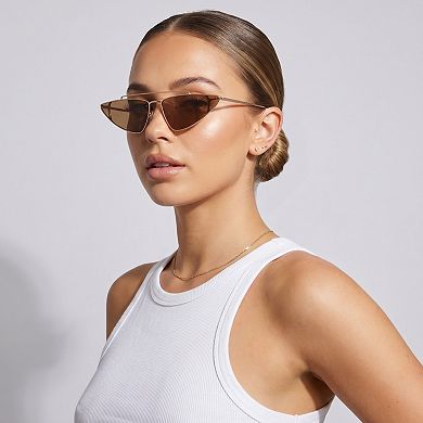 Triangle Cat Eye Sunglasses Retro Oversized Geometric Frame Fashionable Designer Inspired Eyewear