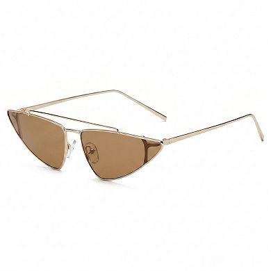 Triangle Cat Eye Sunglasses Retro Oversized Geometric Frame Fashionable Designer Inspired Eyewear