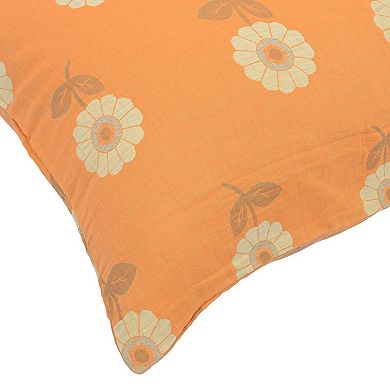 2-Piece Cotton Pillowcases with Vibrant Flower Print Design for Bedroom, Soft and Cozy Bedding Set
