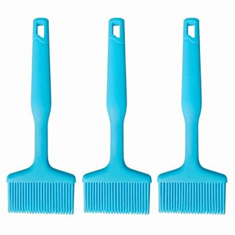 3 pc Silicone Scraper Set with Handles, Durable and Flexible Kitchen Tools