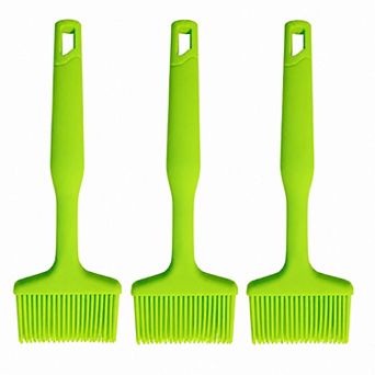 3 pc Silicone Scraper Set with Handles, Durable and Flexible Kitchen Tools