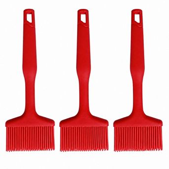 3 pc Silicone Scraper Set with Handles, Durable and Flexible Kitchen Tools