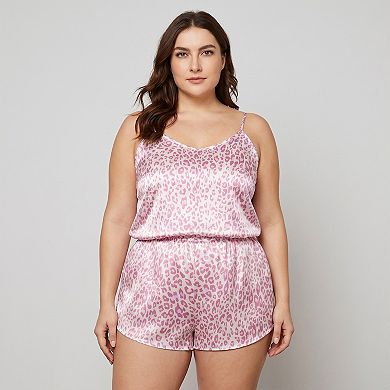 Leopard Print Camisole and Shorts Pajama Set, Soft and Comfortable Sleepwear for Relaxation
