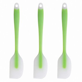 3 pc Silicone Spatula Set with Handle, Flexible and Durable Kitchen Tools for Cooking and Baking