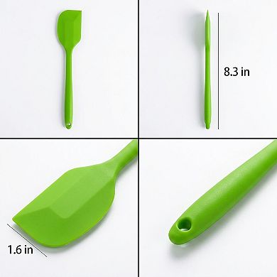 3-Piece Silicone Spatula Set with Handles, Flexible and Durable Kitchen Tools