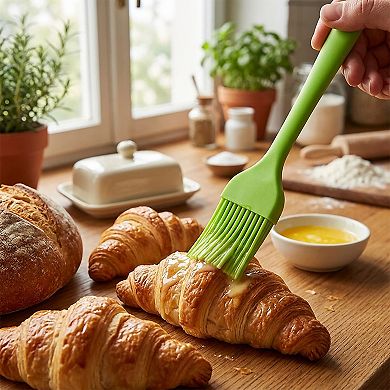 3-Piece Silicone Basting Brush Set, Flexible and Durable Kitchen Tools for Cooking and Baking
