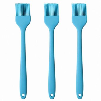3 pc Silicone Basting Brush Set, Flexible and Durable Kitchen Tools for Cooking and Baking