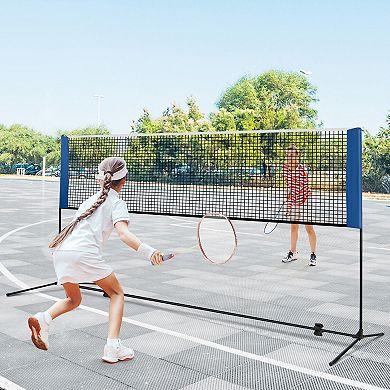 10FT Adjustable Badminton Net Set with Carry Bag for Indoor Outdoor Play