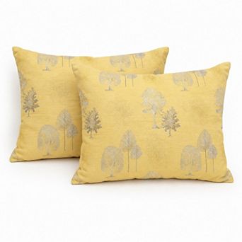 2 pc Cotton Pillowcases with Elegant Tree Print Design Soft and Comfortable Bedding Set
