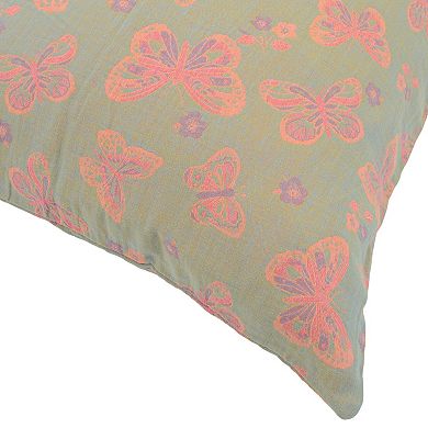 2-Piece Cotton Pillowcases with Vibrant Butterfly Print Design Soft and Comfortable Bedding Set