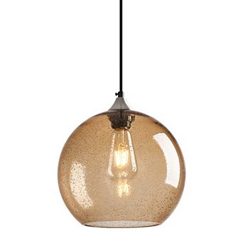 ZLAIQB 1-Light Modern Glass Adjustable 9.84" Pendant Light