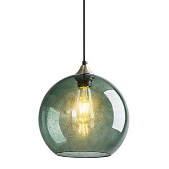 ZLAIQB 1-Light Modern Glass Adjustable 9.84" Pendant Light