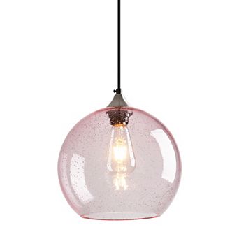 ZLAIQB 1-Light Modern Glass Adjustable 9.84" Pendant Light