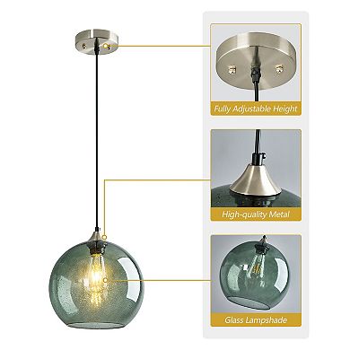 ZLAIQB 1-Light 3Pack Milky Luster Glass Modern Globe Pendant 9.84in Pendant Light