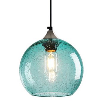 ZLAIQB 1-Light Modern Glass Globe 7.87" Pendant Light