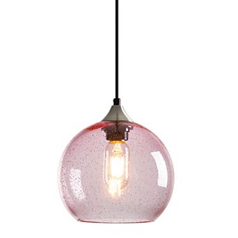 ZLAIQB 1-Light Modern Glass Globe 7.87" Pendant Light