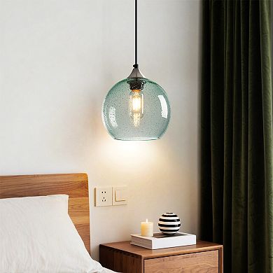 ZLAIQB 1-Light 3Pack Light Green Glass Modern Globe Pendant 7.87in Pendant Light