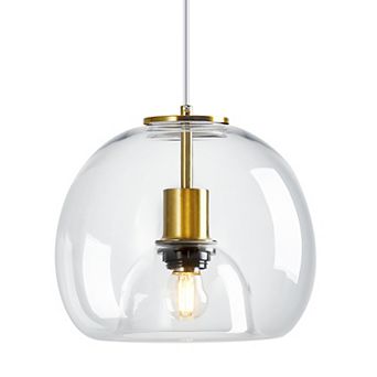 Modern Globe Glass Pendant Lighting, 1-Pack Hanging Fixture for Kitchen, Dining Room & Bedroom