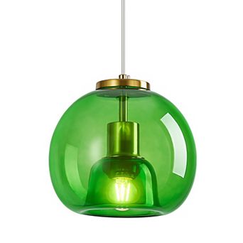 ZLAIQB 1-Light Modern Glass Globe 7.87" Pendant Light