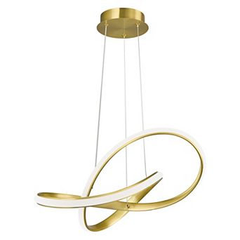 Modern LED Adjustable Chandelier, Irregular Ring Ceiling Light for Kitchen Island Dining Room