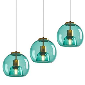 ZLAIQB 1-Light 3Pack Modern Glass Globe 7.87" Pendant Light