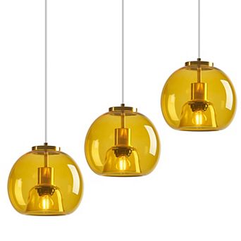 ZLAIQB 1-Light 3Pack Glass Globe Modern Pendant Light