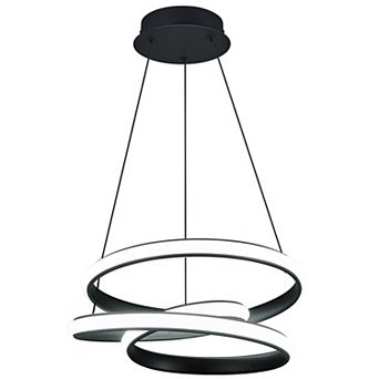 ZLAIQB 1-Light Gold Irregular Streamline Adjustable 13.77 in Pendant Light