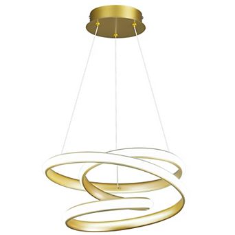 ZLAIQB 1-Light Irregular Streamline Adjustable 13.77" Pendant Light