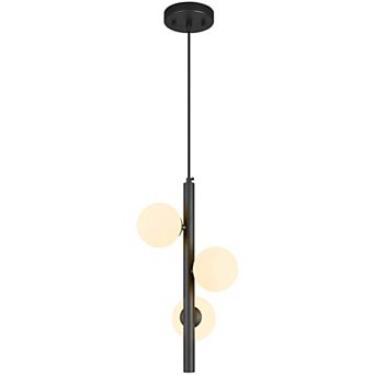 ZLAIQB 3-Light MidCentury Globe Height Adjustable 8.66" Pendant Light