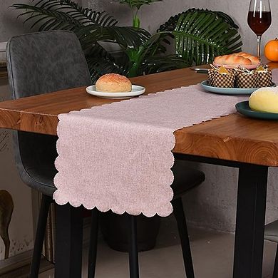 Cotton Linen Table Runner Farmhouse Wedding & Party Decor
