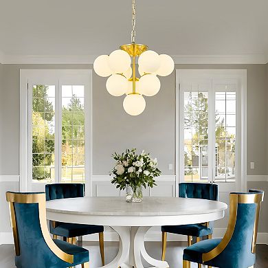 ZLAIQB 10-Light Gold Globe Mid Century Modern 4.72in Pendant Light