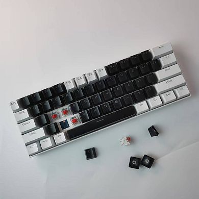 60% Mechanical Wired Gaming Keyboard, Wired RGB Red Switch Compact 61-Key Mini Keyboard for PC & Mac