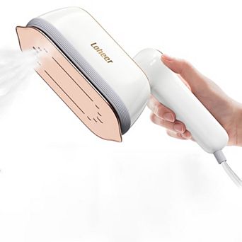 LOHEER 1300W Travel Steamer for Clothes 2-in-1 Steam & Dry Iron, 15s Fast Heat,180° Rotating Handle
