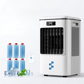 Circuit Terra 6L Evaporative Air Cooler with HEPA Filter 3 Speeds, Remote & Swivel Wheels
