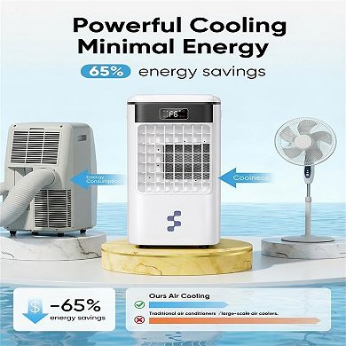 Circuit Terra 6L Evaporative Air Cooler with HEPA Filter 3 Speeds, Remote & Swivel Wheels