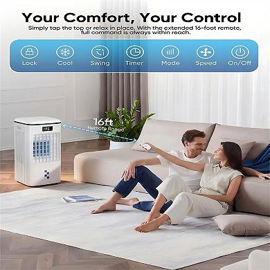 Circuit Terra 6L Evaporative Air Cooler with HEPA Filter 3 Speeds, Remote & Swivel Wheels