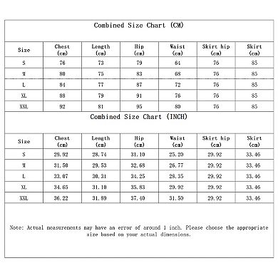 Women's 2 Piece One-Piece Swimsuit with Cover Up Skirt, Tummy Control Bathing Suit for Vacation