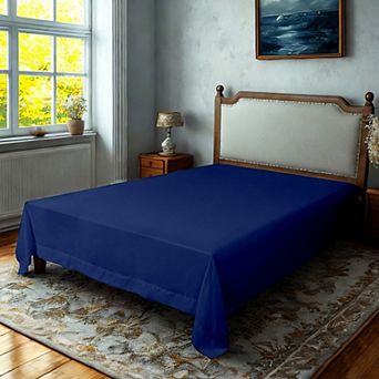 Microfiber Flat Sheet, Ultra Soft Wrinkle Resistant Bed Top Sheet, Lightweight Cooling Bedding Sheet