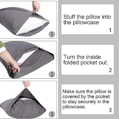 Body Pillow Cover 1 Pack, Soft Cotton Long Pillowcase with Envelope Closure
