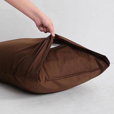 Cotton Pillowcase Set of 2, Soft Breathable Pillow Covers with Envelope Closure, Standard Size